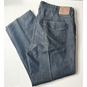 Levi's 559 Jeans Men's 44x30 Blue Relaxed Straight‎ Fit Flap Pockets Y2K Whisker